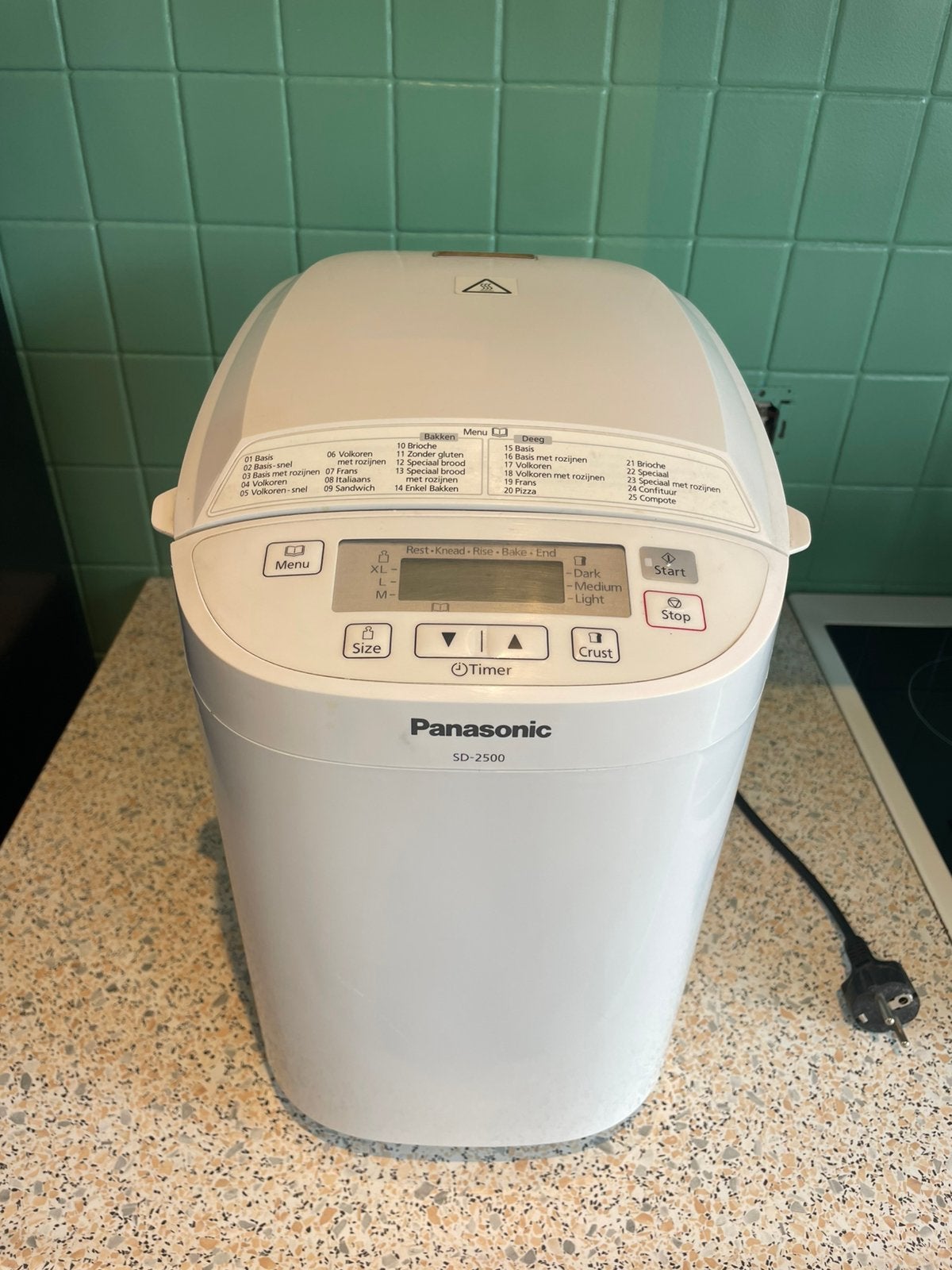 Broodmachine Panasonic SD 2500, Elektronische apparatuur, Broodbakmachines, 400 tot 800 gram deeg, Ophalen, Met timer, Gebruikt
