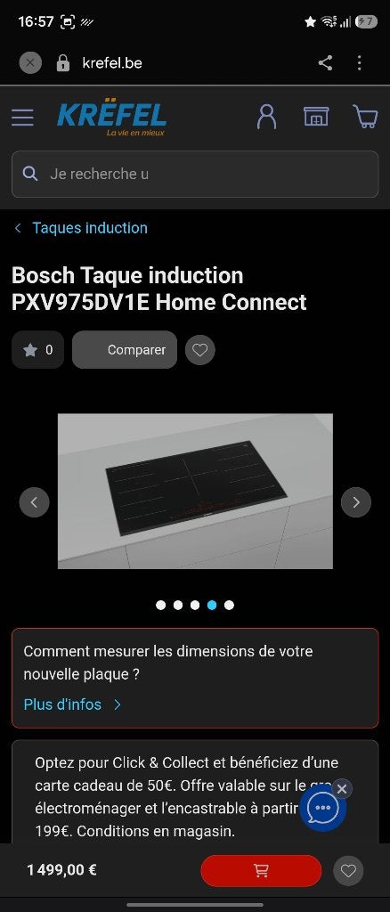 Taque à induction Bosh série 8 neuve jamais ouverte, Neuf, Encastré, Enlèvement, Induction