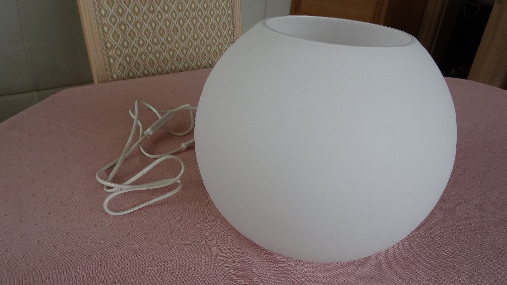LAMPE DE TABLE, Lampe d'ambiance, Blanc, Comme neuf, Verre