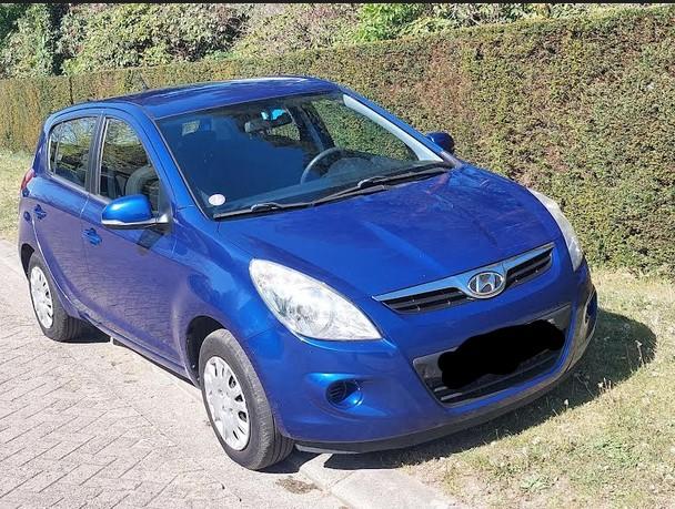 Blauwe HYUNDAI I20, Stof, Zwart, Blauw, 5 deurs