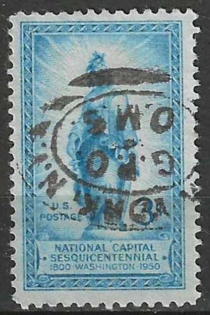 USA 1950 - Yvert 541 - 150 jaar Washington stad (ST), Verzenden, Gestempeld