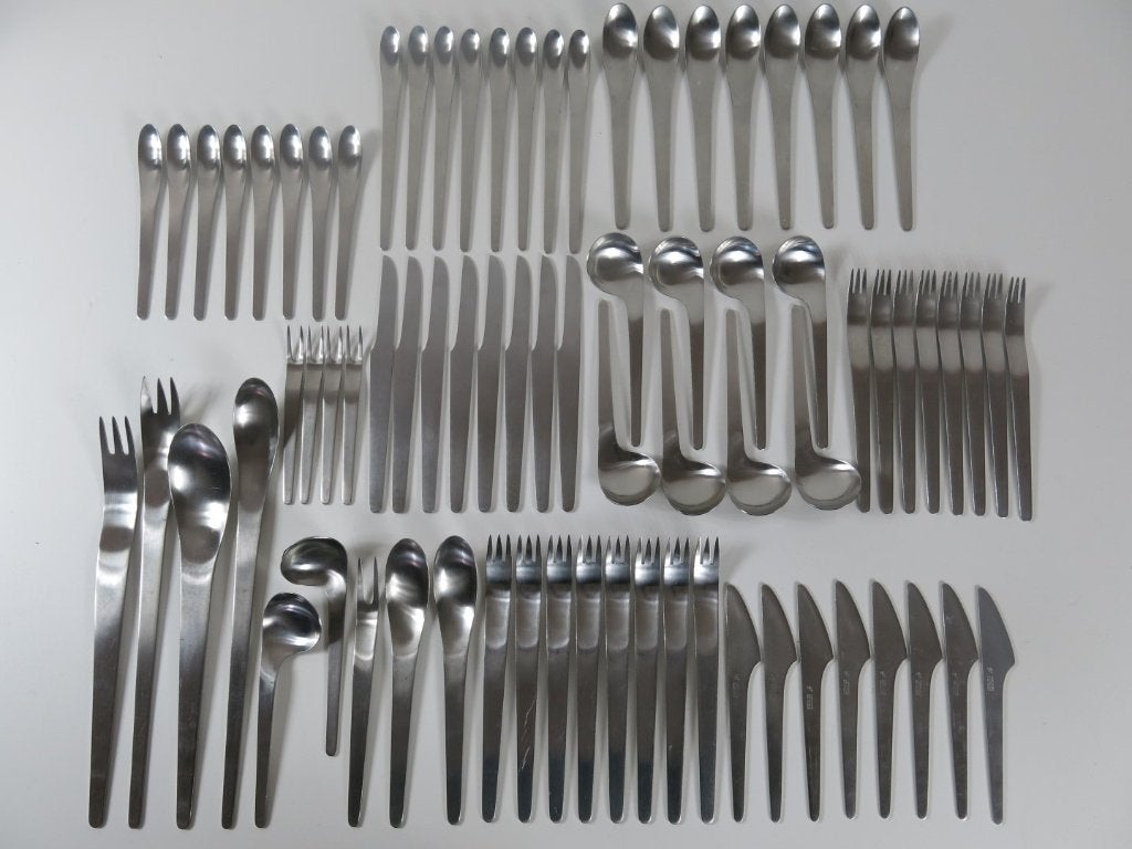 77 st Arne Jacobsen bestek set voor A. Michelsen, Antiek en Kunst, Ophalen of Verzenden, Set
