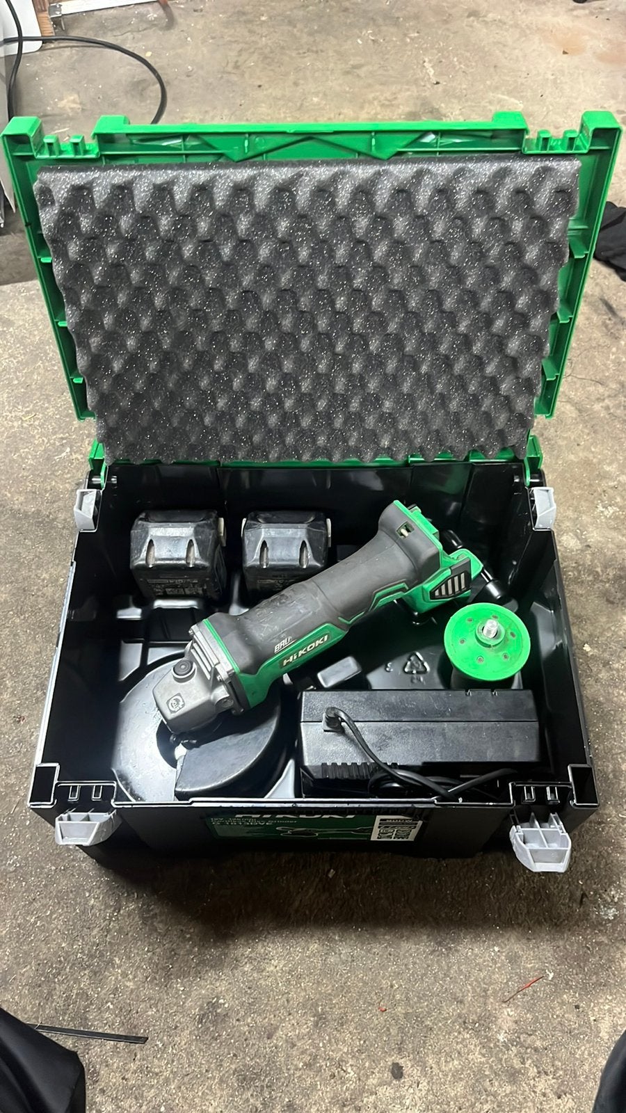 TE KOOP!!! Hikoki / hitatchi 18v haakse slijper, Enlèvement ou Envoi, Comme neuf, Meuleuse d'angle
