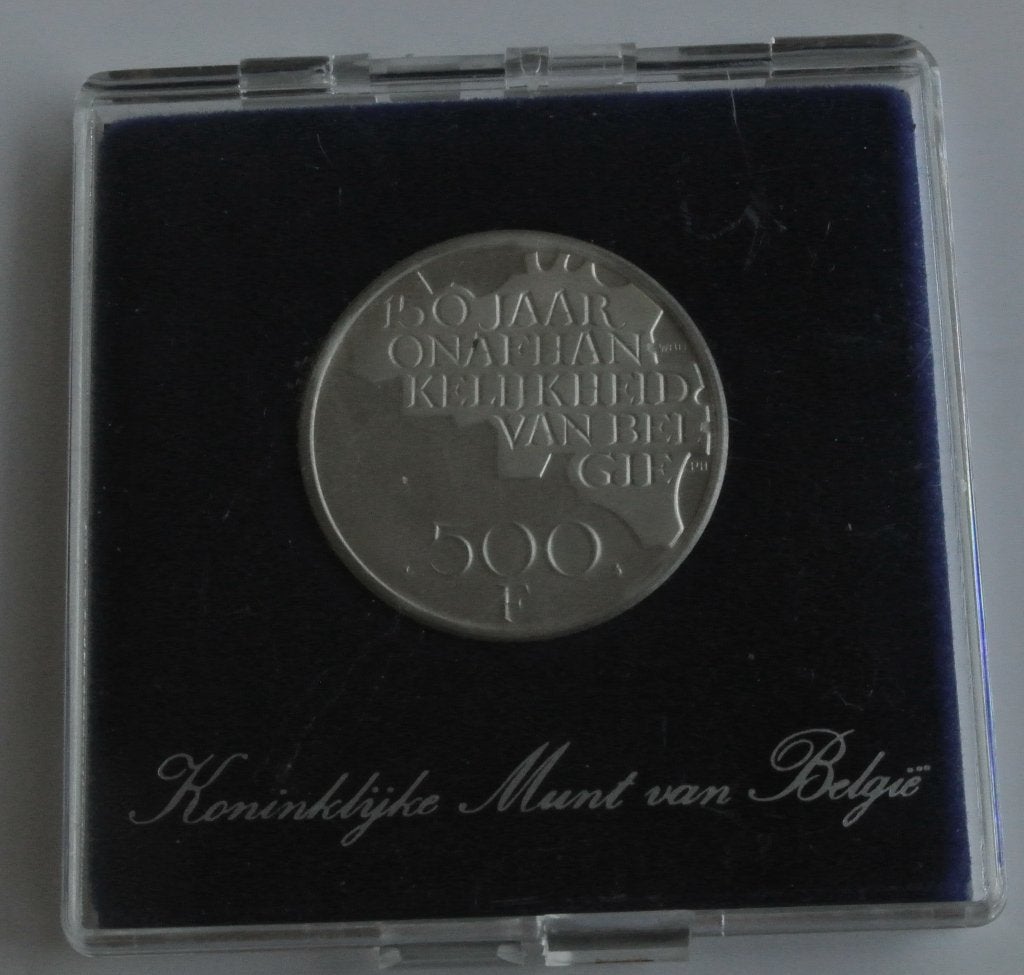 BELGIÊ 150e VERJAARDAG ONAFHANKELIJKHEID  1980 500fr ZILVER, Postzegels en Munten, Munten | België, Zilver, Ophalen of Verzenden