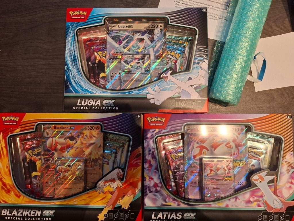 Pokemon special collection boxes: Lugia/Blaziken/latias, Ophalen of Verzenden, Nieuw, Boosterbox