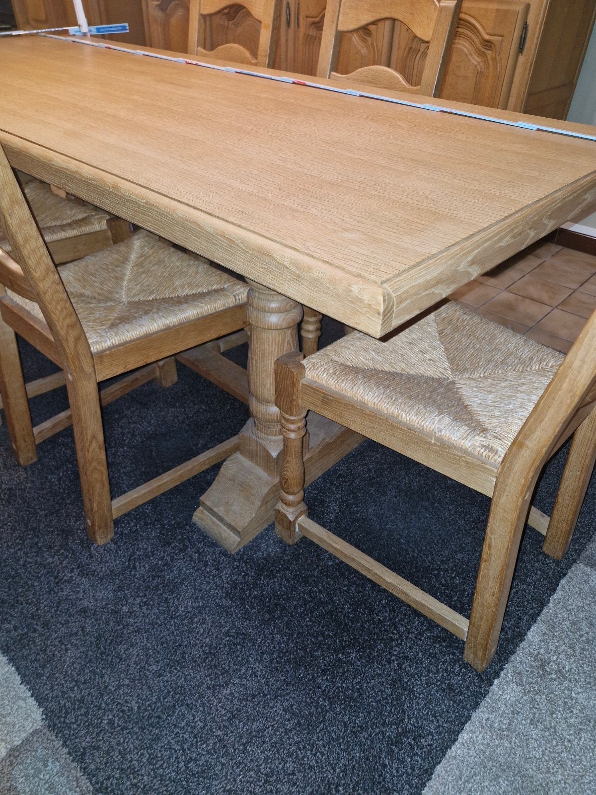 complete eiken eetkamer, Huis en Inrichting, Ophalen, Gebruikt, Fermette, 4 tot 6 stoelen