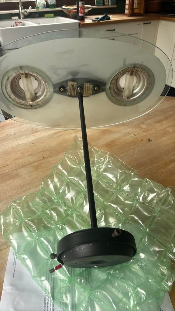 Luminaire 2 halegenes ou équivalent led 60x40, Maison & Meubles, Lampes | Spots, Enlèvement, Comme neuf, Halogène