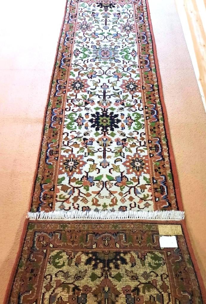 Handgeknoopt Perzisch/oosters Loper tapijt (Tabriz) 310x80cm, Ophalen, 200 cm of meer, 50 tot 100 cm, Zo goed als nieuw