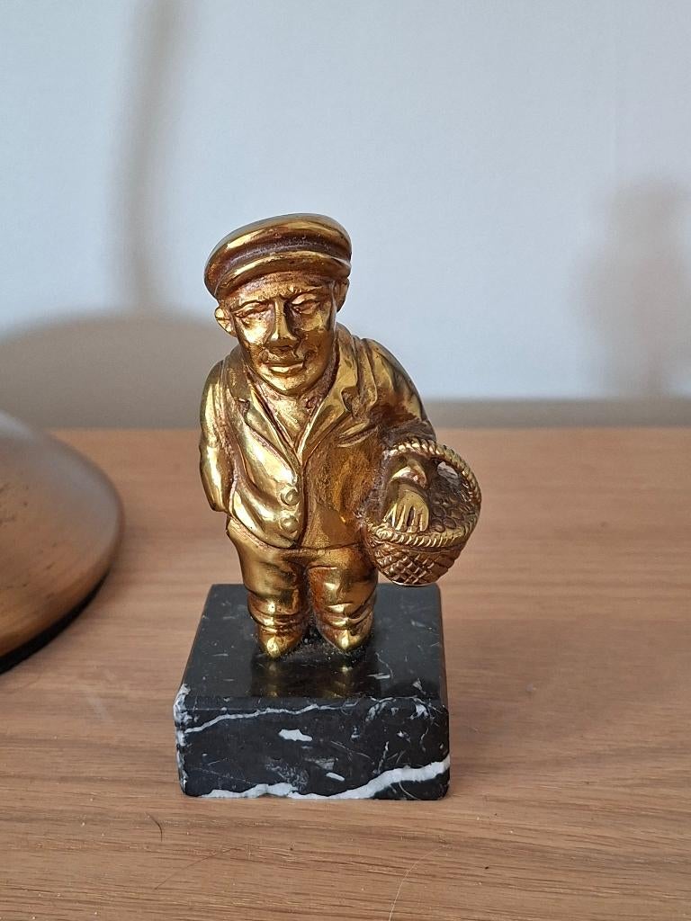 Bronzen beeldje "Berke den Hottentot", Ophalen of Verzenden, Zo goed als nieuw, Mens