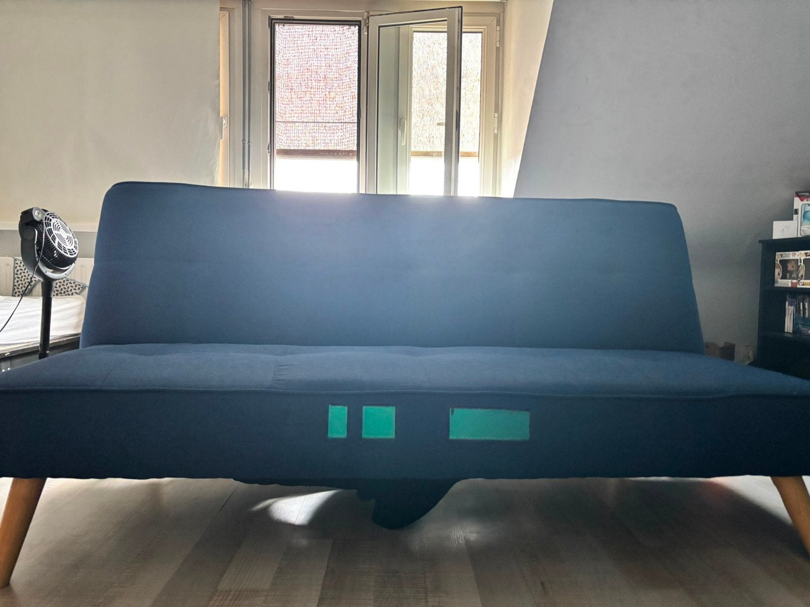 zetelbed, Huis en Inrichting, Slaapkamer | Slaapbanken, Ophalen, Gebruikt, Blauw