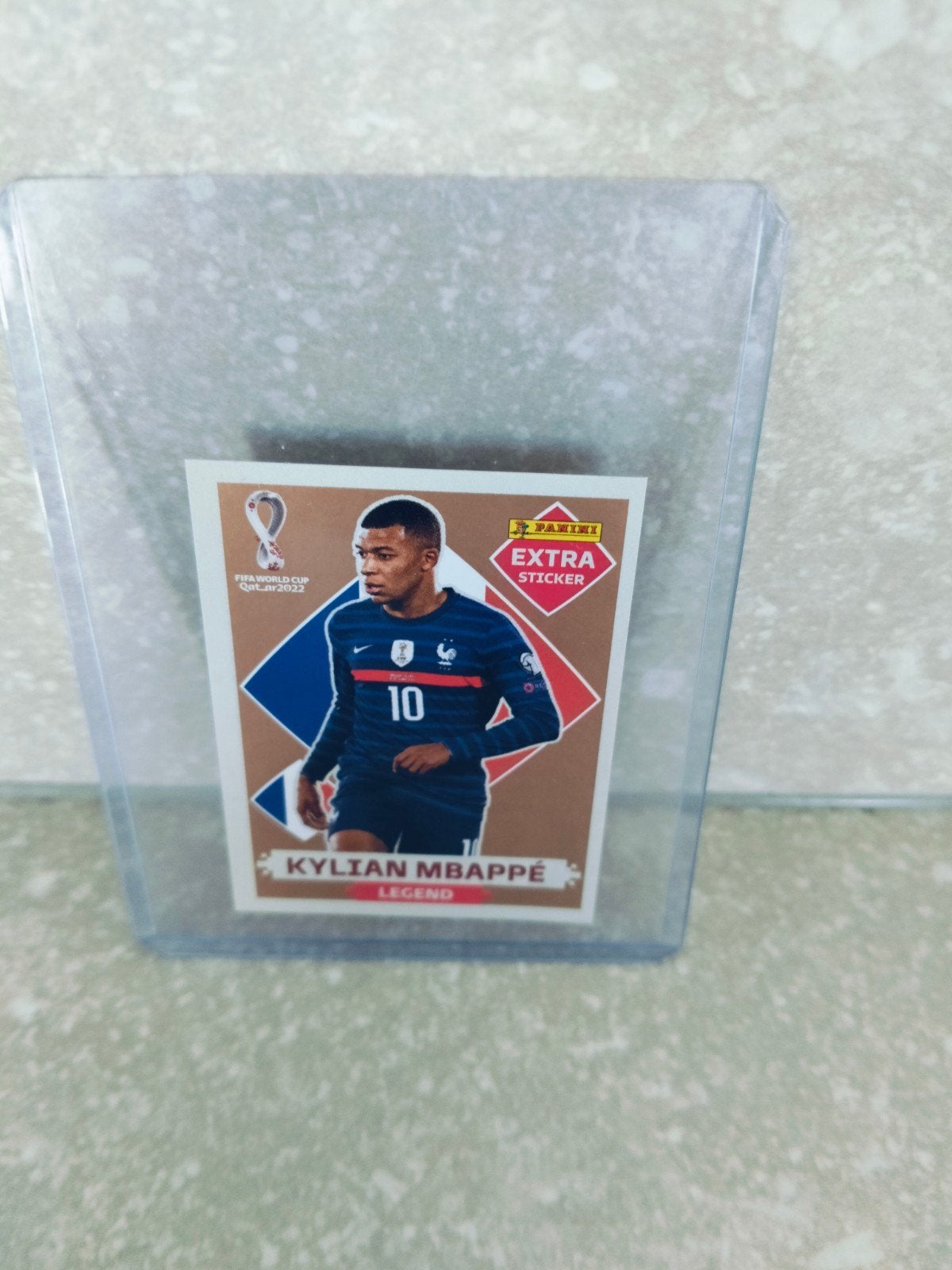 Panini extra sticker Qatar 2022 mbappe Frankrijk brons, Enlèvement ou Envoi, Autocollant