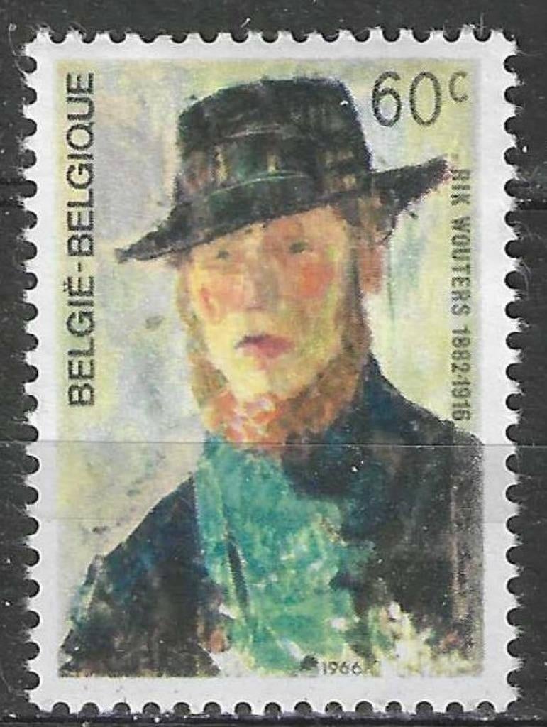 Belgique 1966 - Yvert/OBP 1384 - Rik Wouters (PF), Envoi, Non oblitéré, Neuf, Art