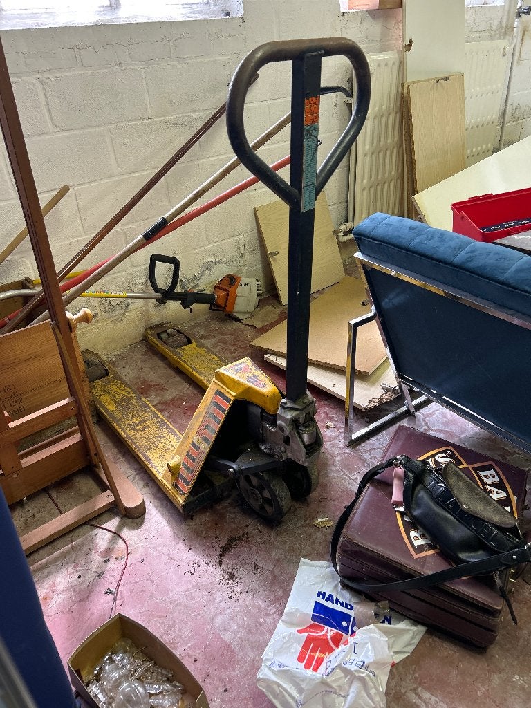 Transpalette d occasion, Doe-het-zelf en Bouw, Palletwagens en Pompwagens, Ophalen, Gebruikt