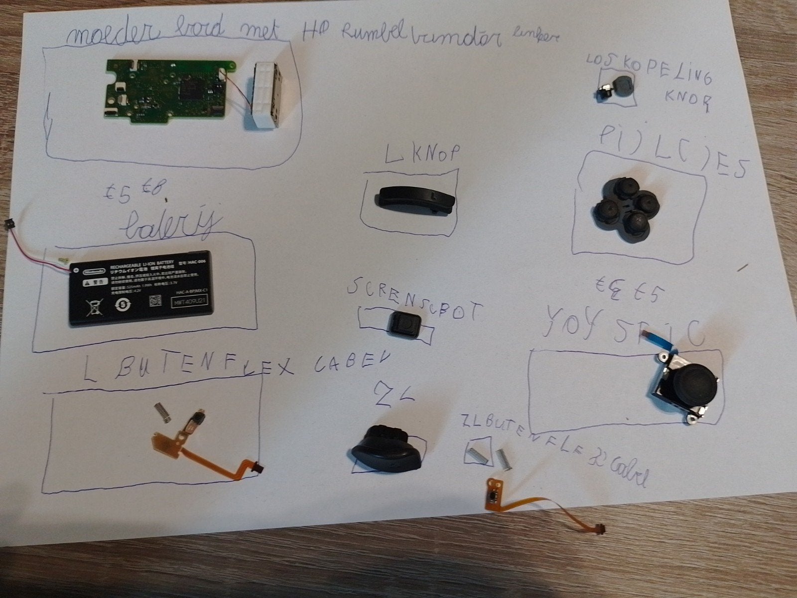 linker nitendo controler onderdelen, Ophalen, Gebruikt, Switch Original