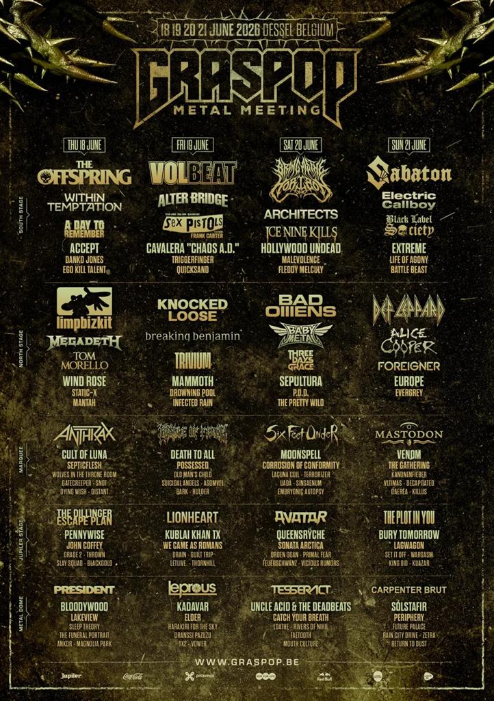 Gezocht: ticket graspop 2026 voor zaterdag 20/06.