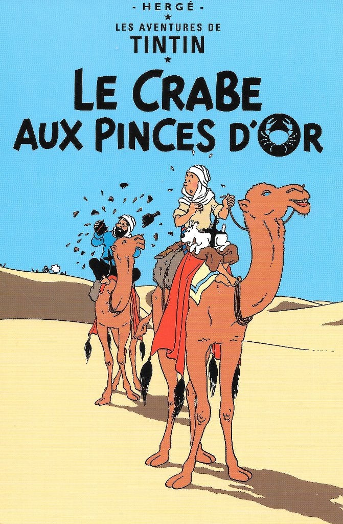 Carte TINTIN Le crabe aux pinces d'or, Enlèvement ou Envoi, Tintin, Comme neuf, Image, Affiche ou Autocollant