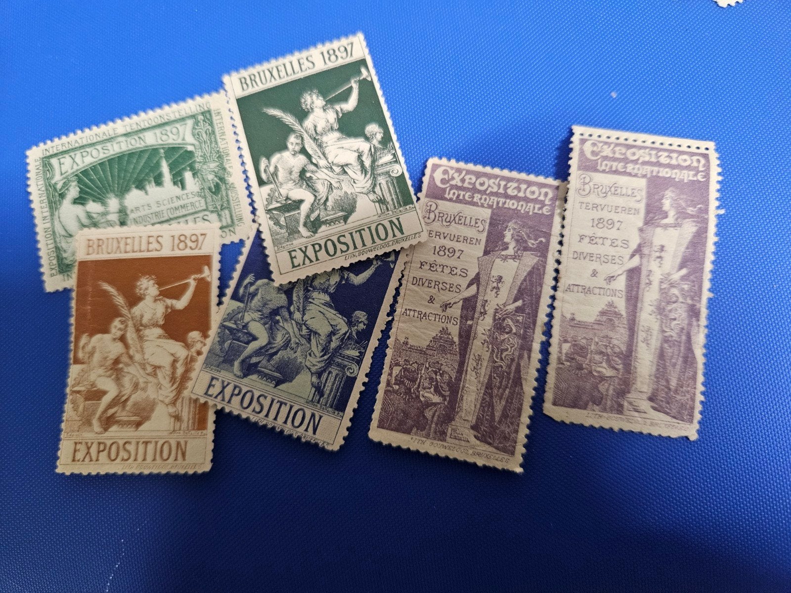 Timbres-affiches anciens exposition Bruxelles 1897, Envoi
