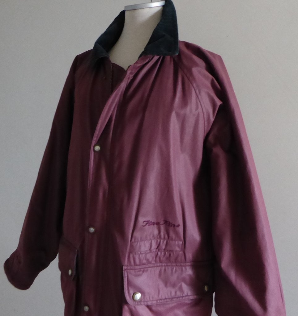 Bordeaux jas heren " Fine Pine by Tenson " Medium, Ophalen, Zo goed als nieuw