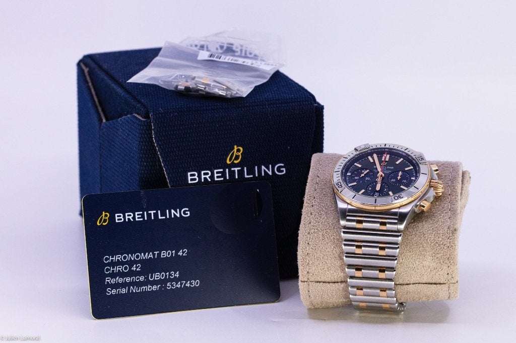 Breitling Chronomat b01 42 or acier, Montre-bracelet, Breitling, Or, Enlèvement