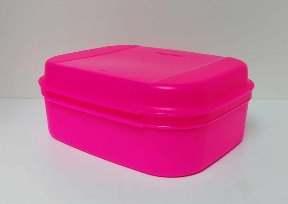 Tupperware™ « Boite Charnière - Gourmandise » rose fluo, Envoi, Neuf, Violet, Boîte