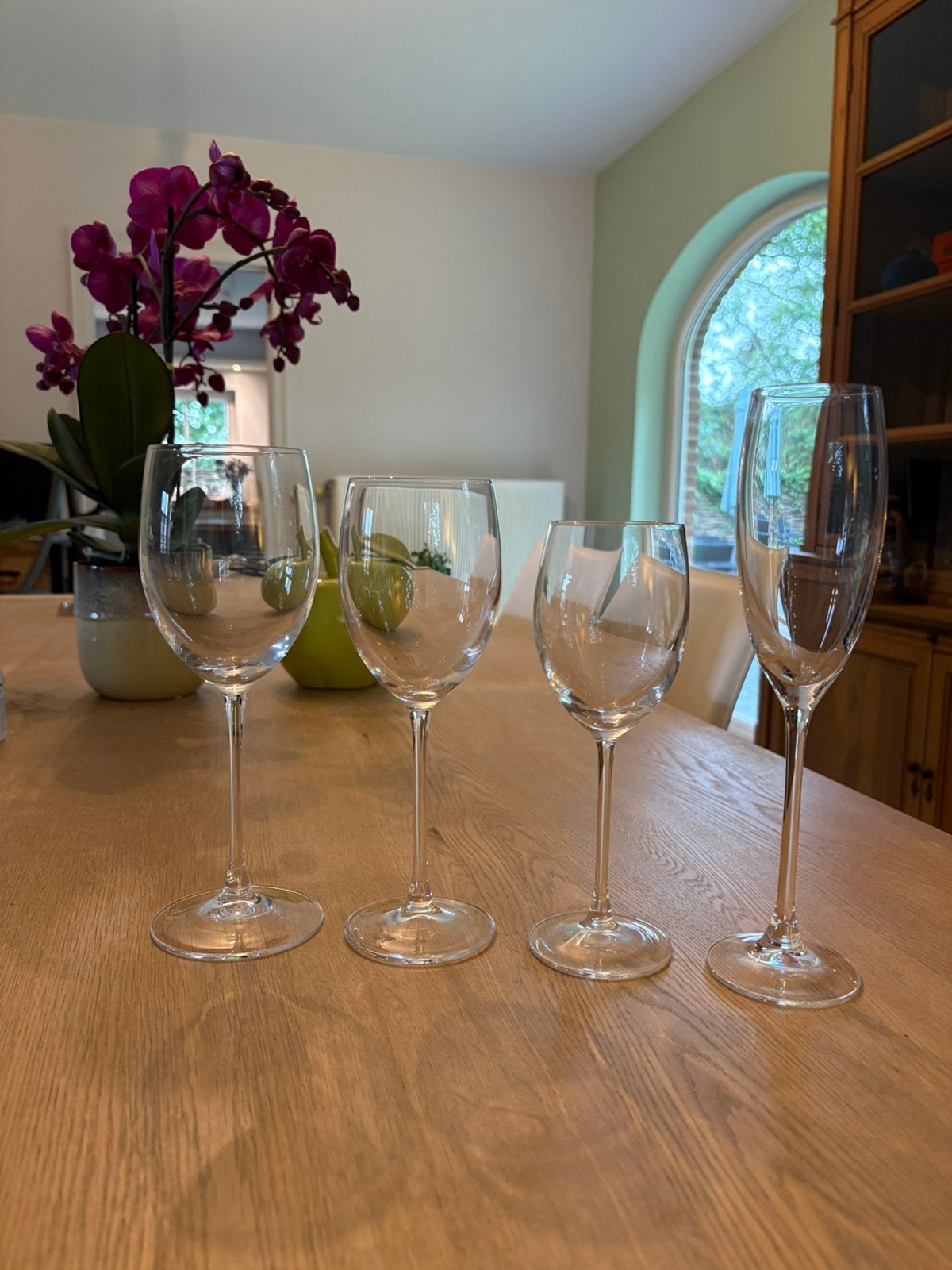 Wijn glazen in kristal, Enlèvement, Comme neuf