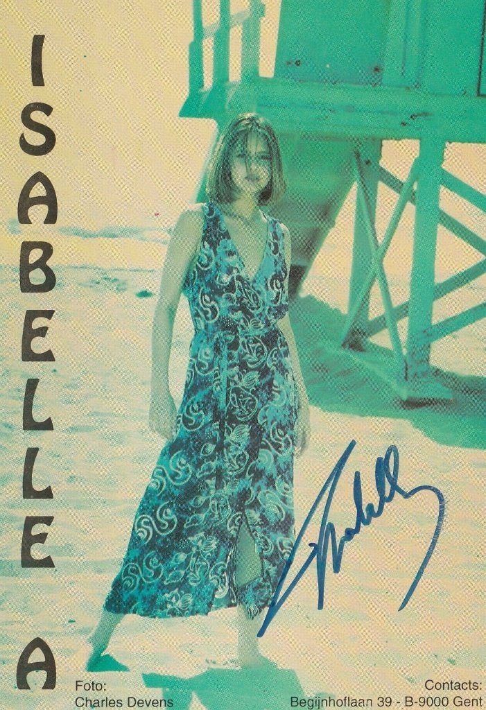Isabelle A - foto met handtekening - 1994, Verzamelen, Muziek, Artiesten en Beroemdheden, Ophalen of Verzenden, Zo goed als nieuw