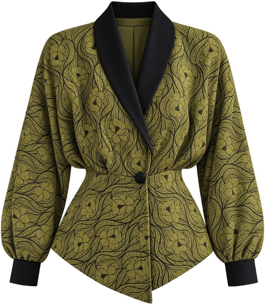 Vintage Groen Jasje ontworpen door Sheila de Vries, Ophalen of Verzenden, Zo goed als nieuw, Jasje, Maat 36 (S)