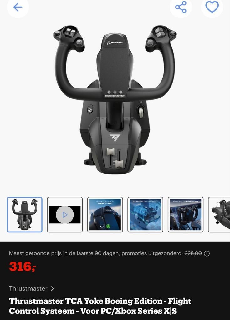 Thrustmaster tca yoke boeing edition  +6m garantie, Computers en Software, Joysticks, Ophalen