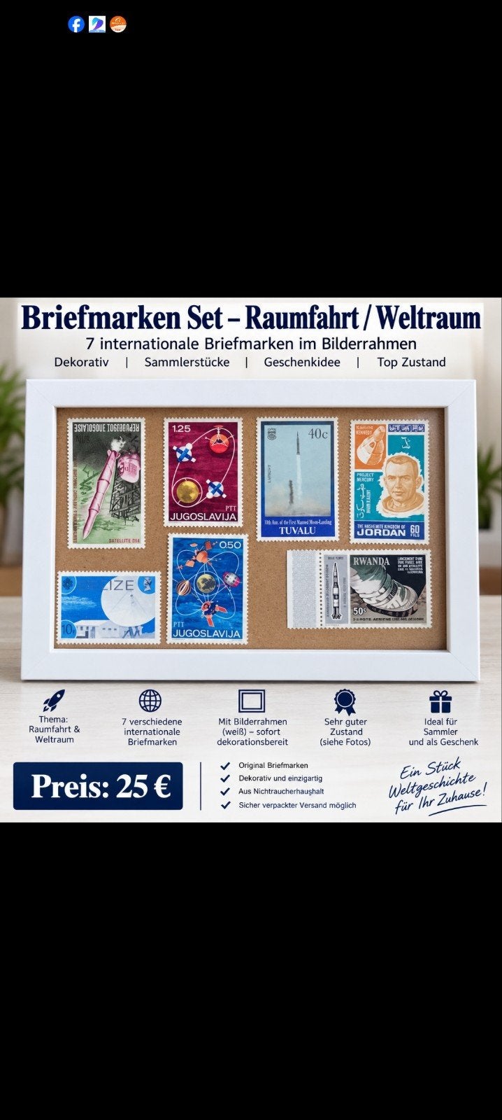 postzegel ruimtevaart inglijst, Ophalen of Verzenden
