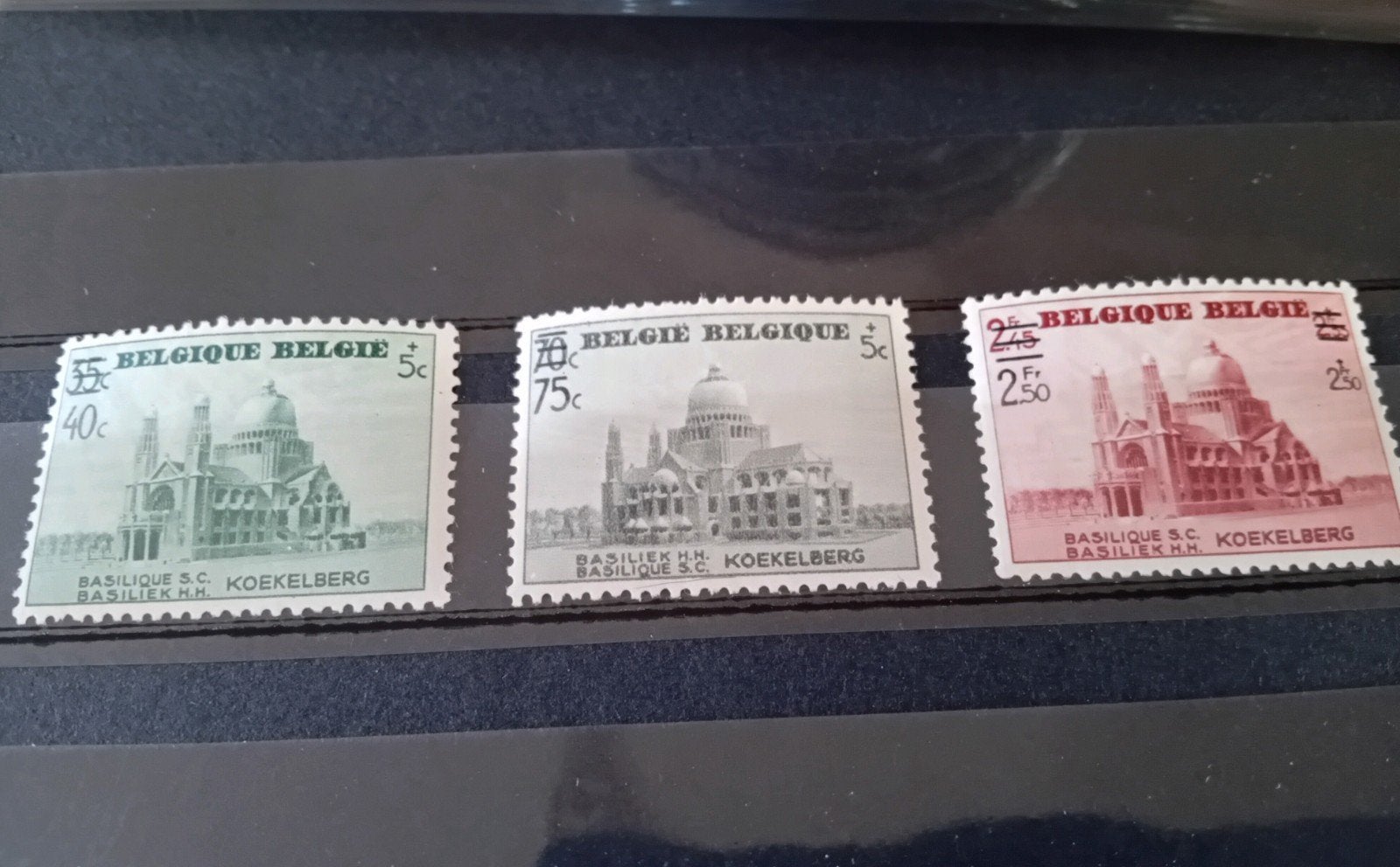 Timbres de Belgique n 481/483* lot 640B, Envoi, Neuf