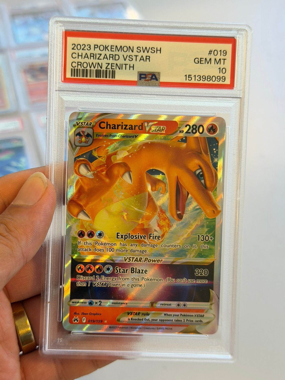 Charizard VSTAR 019/159 Crown Zenith PSA 10 Pokémon 2023, Ophalen of Verzenden, Nieuw, Losse kaart, Foil