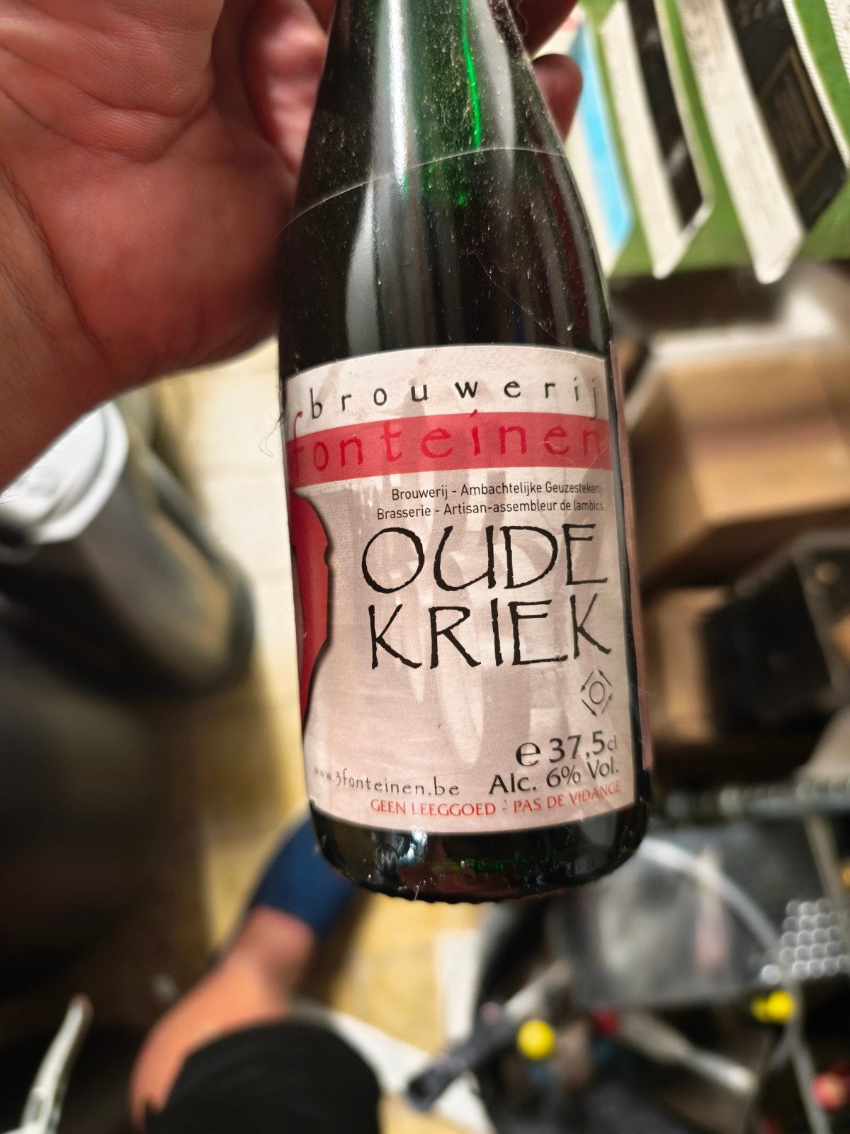 3 fonteinen oude kriek 37,5cl 2016, Verzamelen, Biermerken, Ophalen