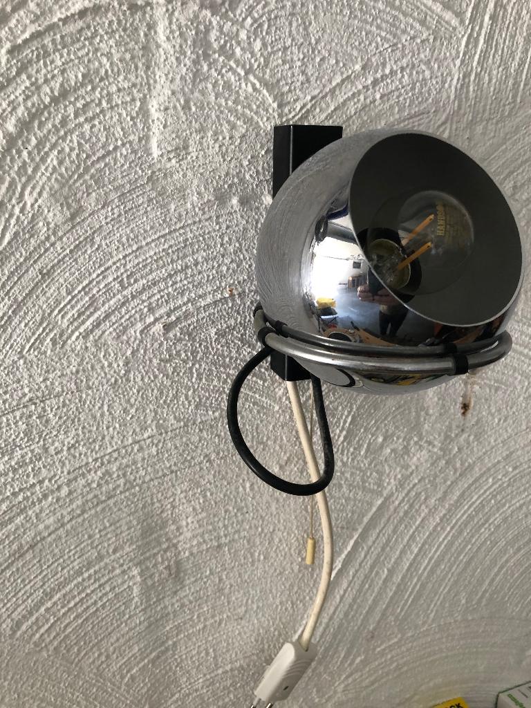 Vintage midcentury eyeball wandlamp Gepo, Huis en Inrichting, Ophalen, Gebruikt