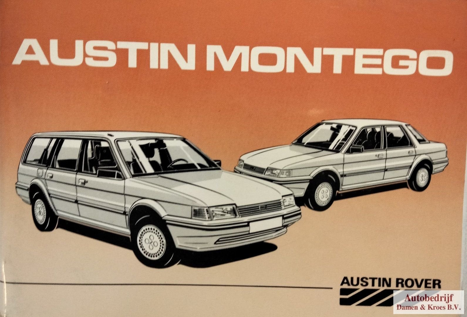 Handboek Austin Montego 1,3 1,6 2,0 AKM5813, Enlèvement ou Envoi