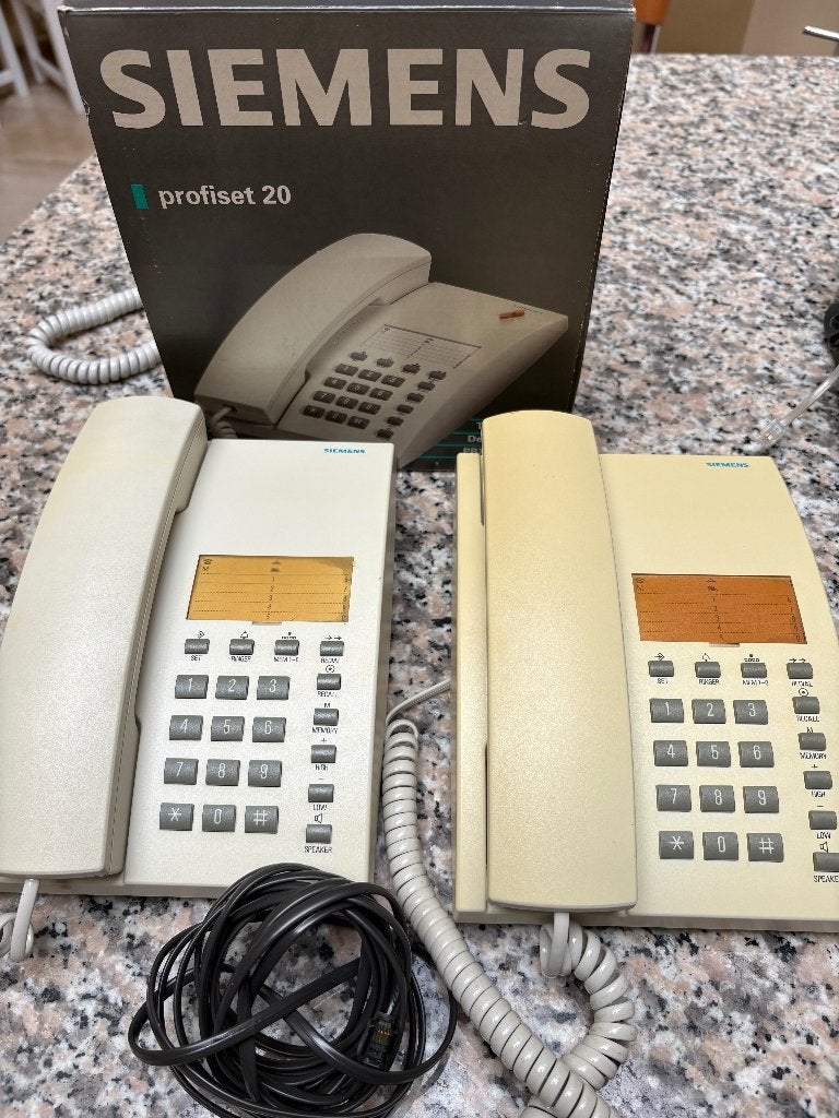 Lot de 2 téléphones fixes Siemens Profiset 20, Enlèvement, Utilisé, 2 combinés