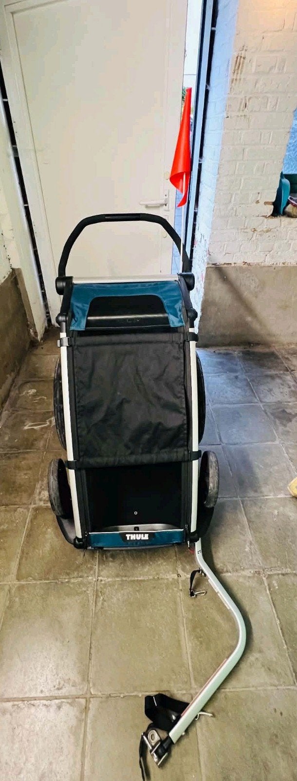 Fietskar Thule Chariot Cross 1 met baby hangmat + supporter, Enlèvement ou Envoi