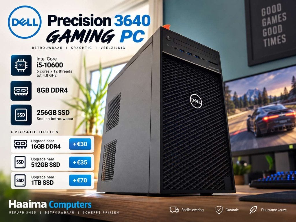 DELL PRECISION 3640 | GTX 1060 6GB, i5 10600, 8GB DDR4, 256G, Niet ingevuld, Enlèvement ou Envoi, 256GB, 8 GB