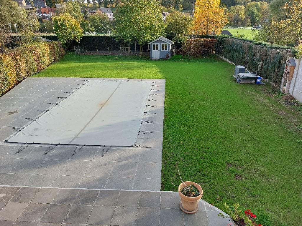 Overwinteringsafdekking voor zwembaden van 7 x 3,5 m, Tuin en Terras, Ophalen, Gebruikt, Afdekzeil