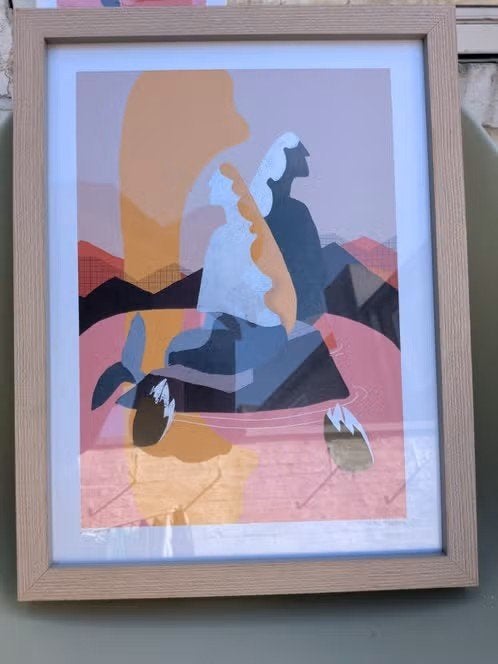 Gesigneerde print 'Mermaids' van Gert Paenen, Antiek en Kunst, Gelimiteerde oplage, Ophalen of Verzenden, Personages en Fantasiefiguren
