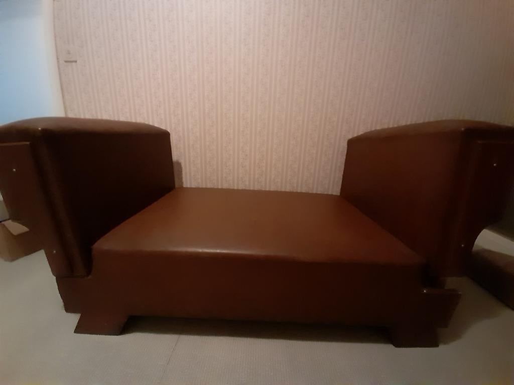 Uitklapbare zetel , vintage , perfecte staat , canapé, Huis en Inrichting, Vintage, 75 tot 100 cm, Zo goed als nieuw, Minder dan 150 cm