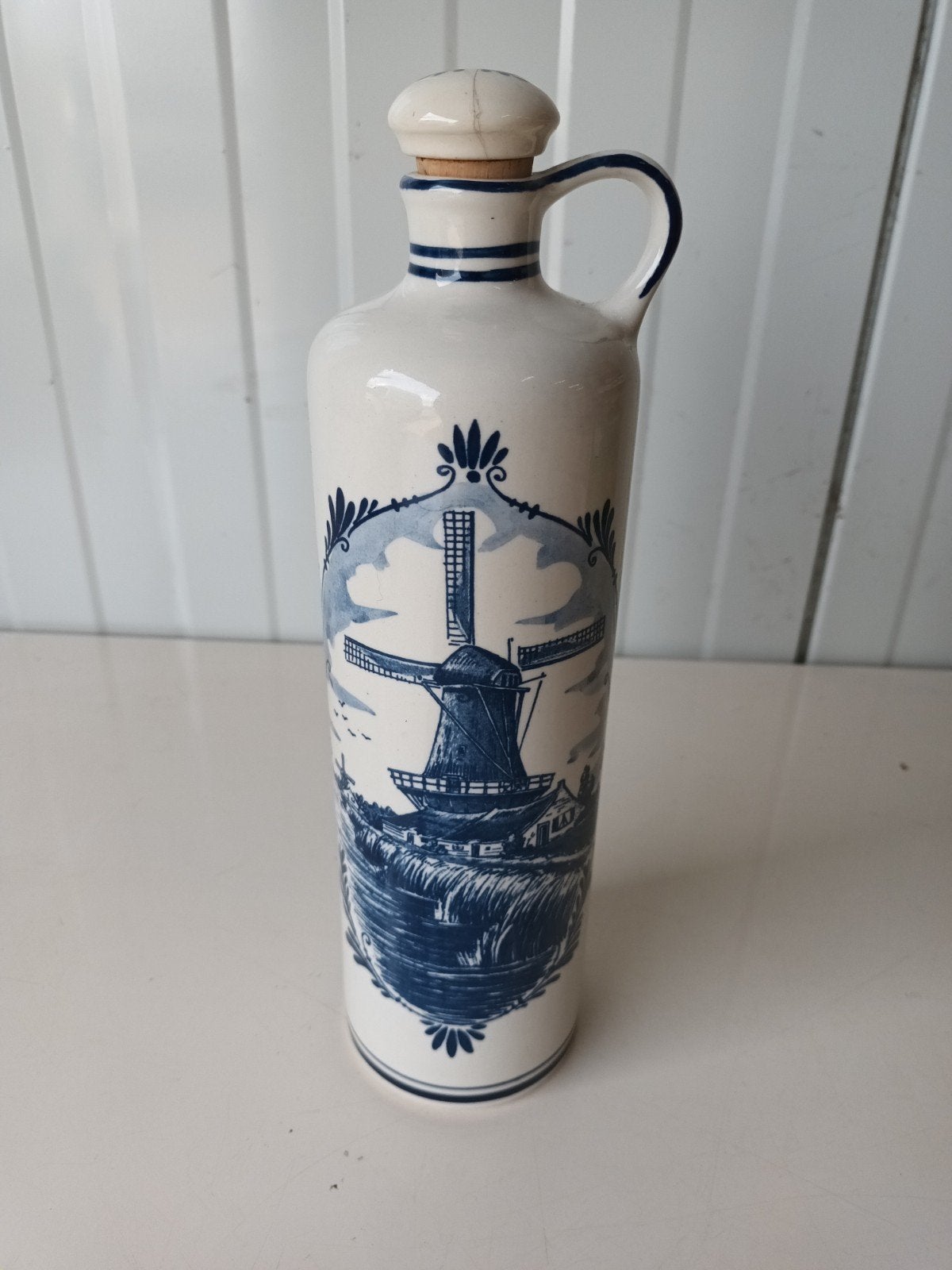 Delfts blauwe jeneverkruik (kolffles) van Lucas Bols, Antiek en Kunst, Ophalen of Verzenden