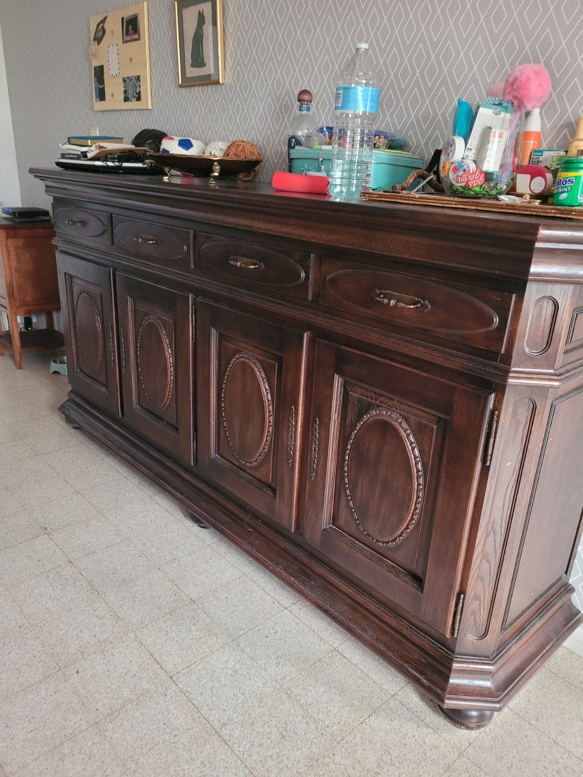eiken kast dressoir, Ophalen
