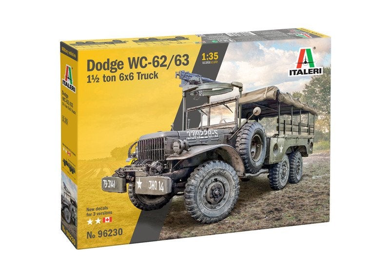 ITALERI 96230 DODGE WC-62/63 1 ½ Ton 6X6 TRUCK échelle 1/35, Neuf, Camion, 1:32 à 1:50, Italeri