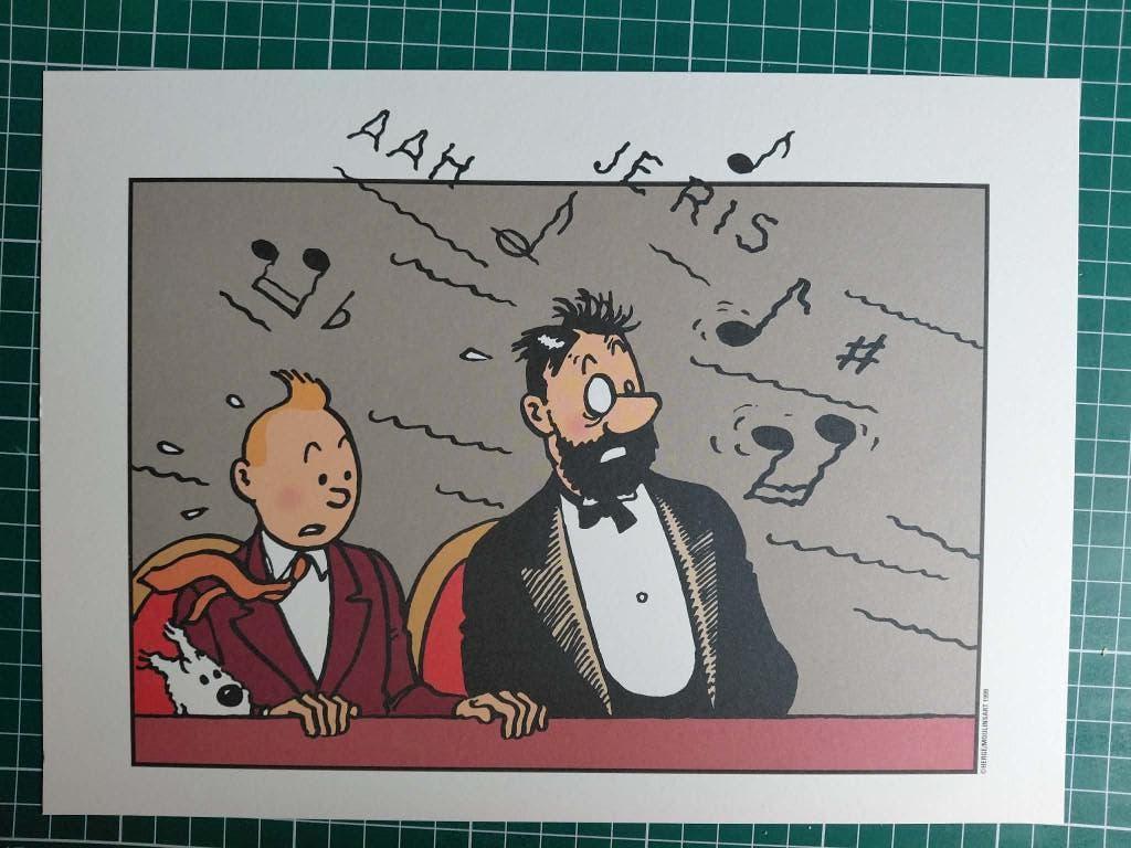 prent Kuifje, Boeken, Ophalen of Verzenden, Zo goed als nieuw