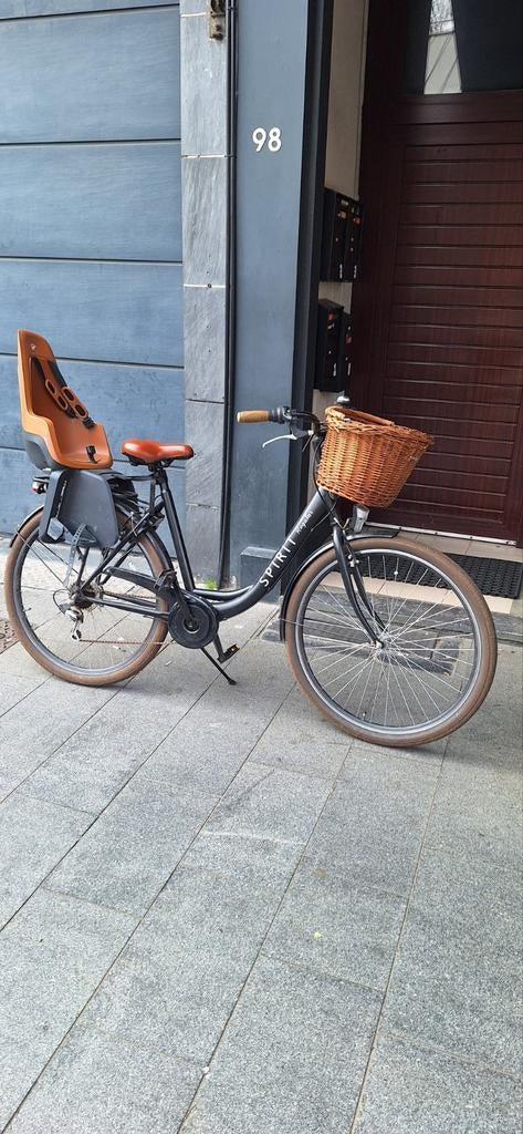 Fiets met kinderstoel, Ophalen