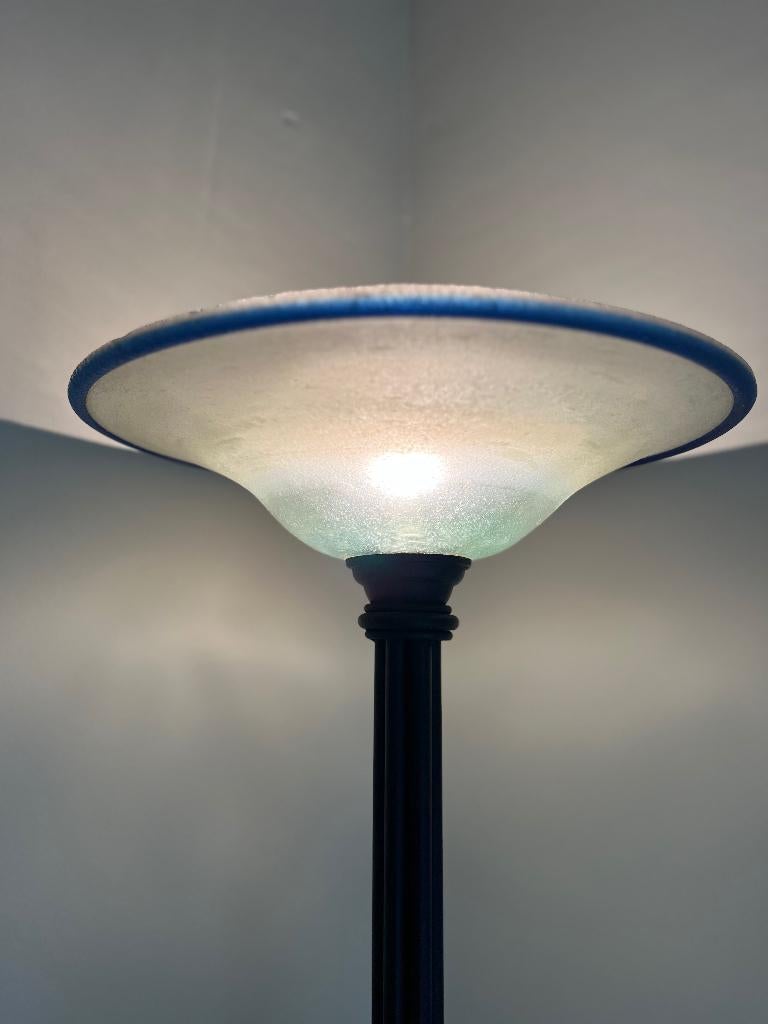 Lampadaire art déco design vintage 60 70, Verre, Vintage Design Retro Industrieel Modern Mid-Century, Utilisé, 150 à 200 cm