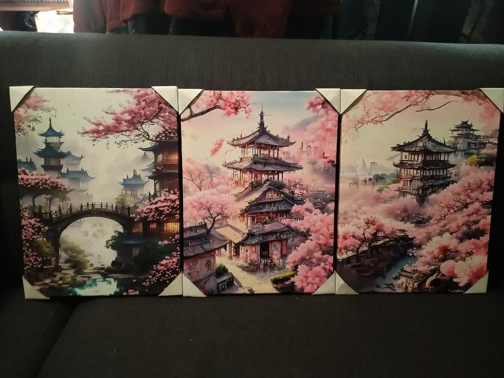 3 delig China kaders voor muur, Ophalen, Wandsculptuur, 25 cm, Nieuw