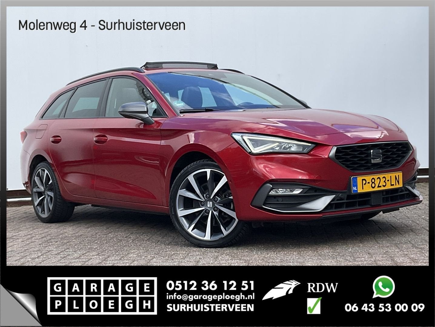 Seat Leon Sportstourer 1.4 TSI 259pk eHybrid PHEV FR Pano.da, Autos, Seat, Rouge, 72 km, Achat, Entreprise