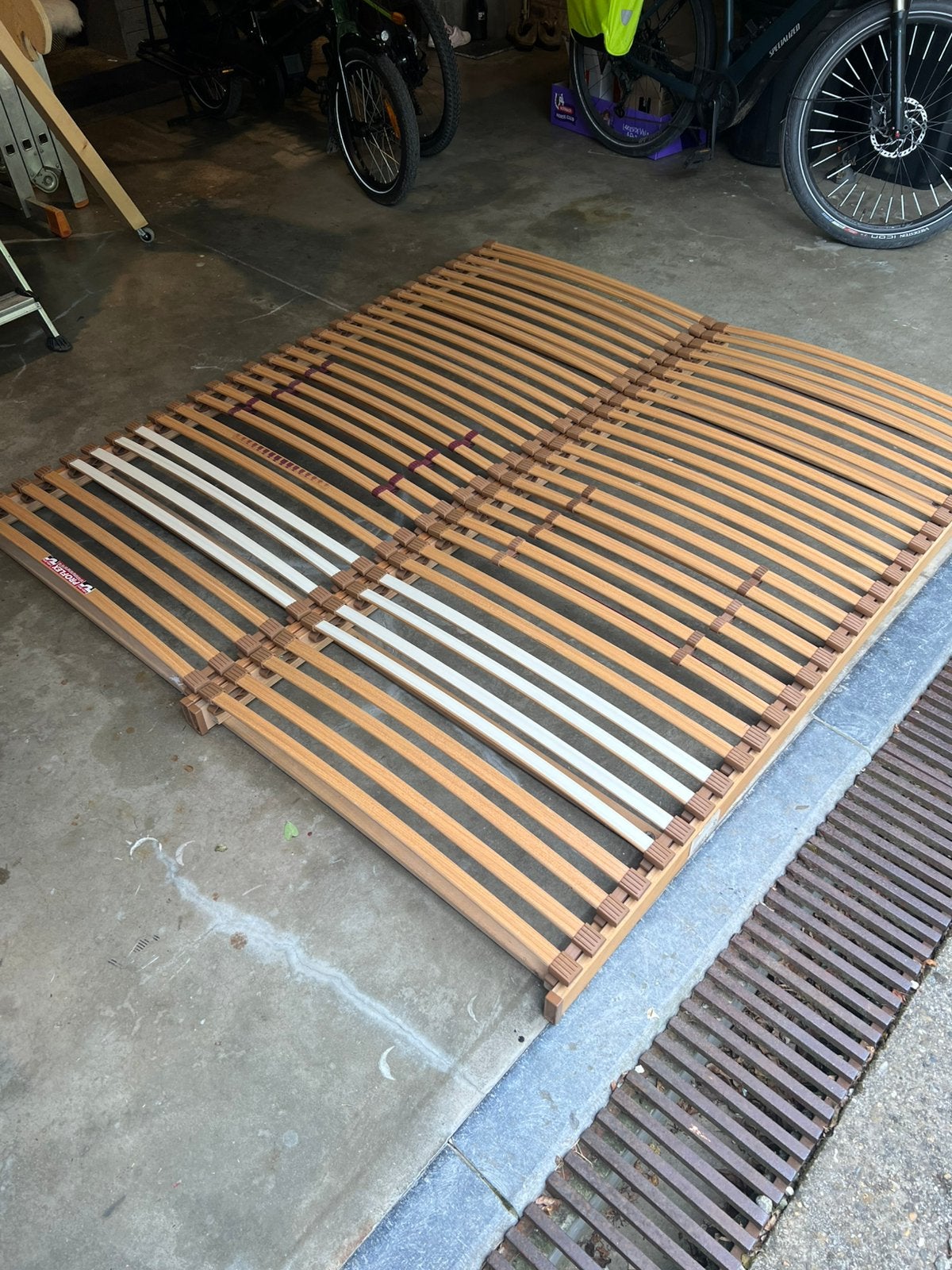 Sommier a lattes 2x Velda Proflex 90x200, Enlèvement, Comme neuf, Sommier