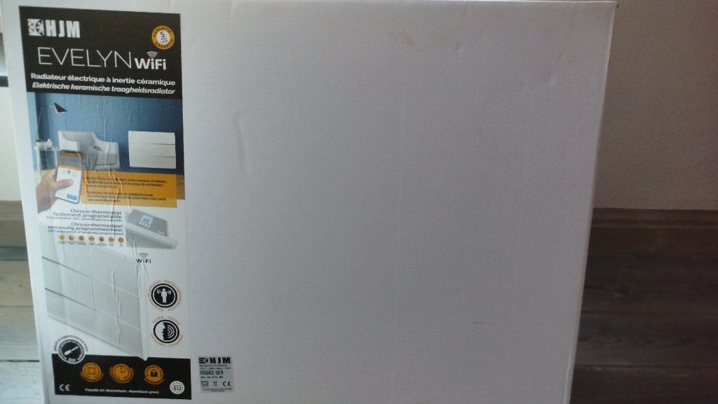 Elektrische keramische traagheidsradiator HJM EVELYN wifi, Huis en Inrichting, Ophalen, Nieuw, Elektrisch, Hangend